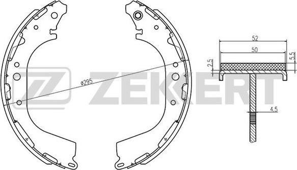 Zekkert BK-4145 - Kit ganasce freno autozon.pro