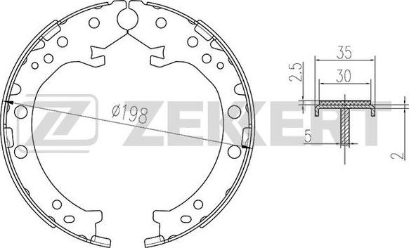 Zekkert BK-4140 - Kit ganasce freno autozon.pro