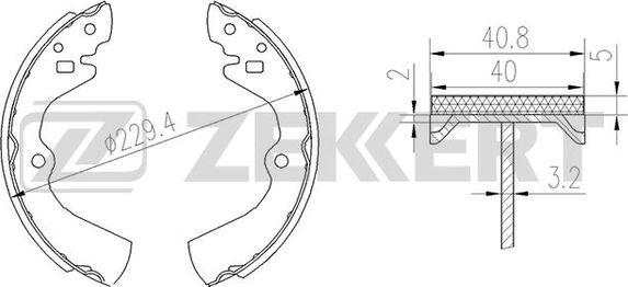 Zekkert BK-4141 - Kit ganasce freno autozon.pro