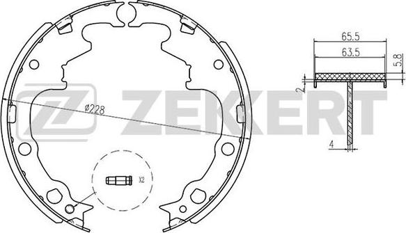 Zekkert BK-4148 - Kit ganasce freno autozon.pro