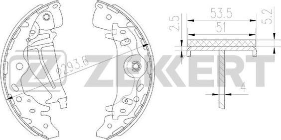 Zekkert BK-4159 - Kit ganasce freno autozon.pro