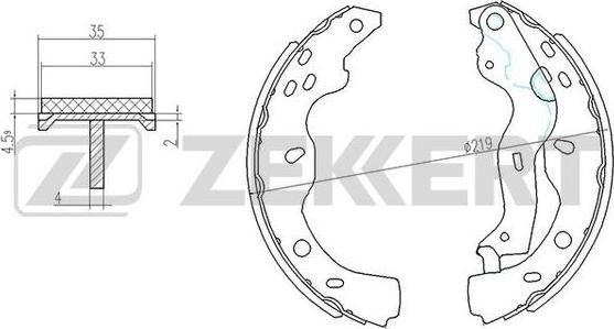 Zekkert BK-4154 - Kit ganasce freno autozon.pro