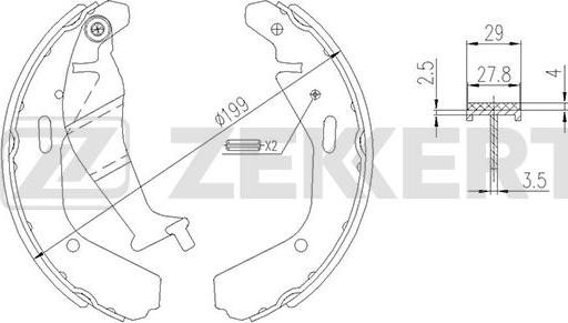 Zekkert BK-4155 - Kit ganasce freno autozon.pro