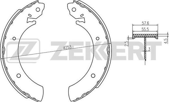 Zekkert BK-4157 - Kit ganasce freno autozon.pro