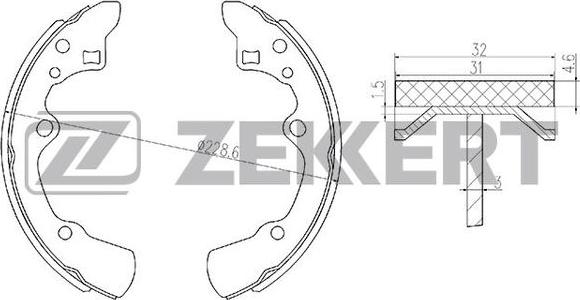 Zekkert BK-4169 - Kit ganasce freno autozon.pro