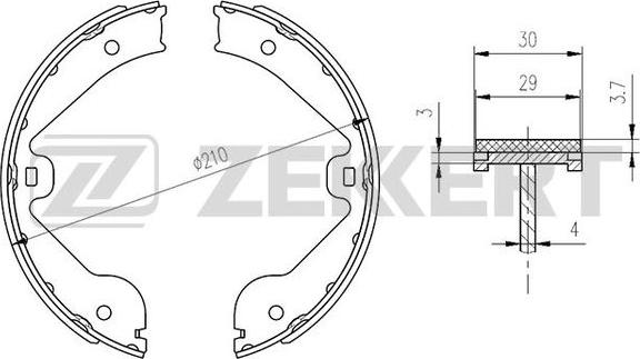 Zekkert BK-4164 - Kit ganasce freno autozon.pro