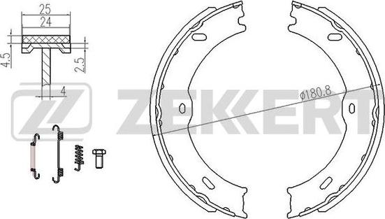 Zekkert BK-4166 - Kit ganasce freno autozon.pro