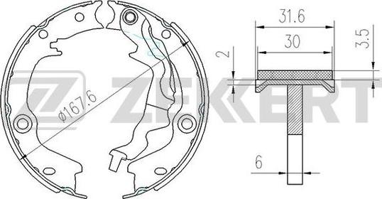 Zekkert BK-4160 - Kit ganasce freno autozon.pro