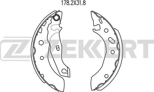 Zekkert BK-4168 - Kit ganasce freno autozon.pro