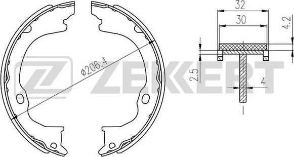 Zekkert BK-4162 - Kit ganasce freno autozon.pro