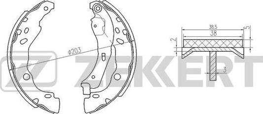 Zekkert BK-4101 - Kit ganasce freno autozon.pro