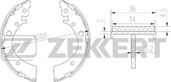 Zekkert BK-4103 - Kit ganasce freno autozon.pro