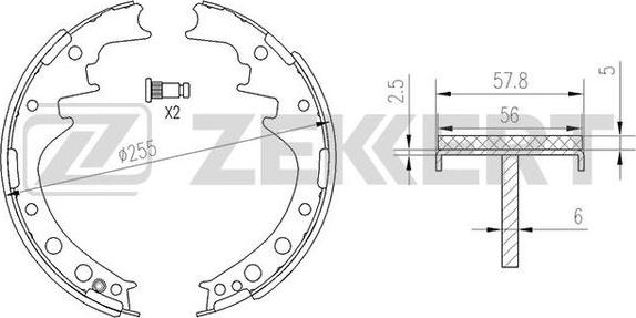 Zekkert BK-4119 - Kit ganasce freno autozon.pro