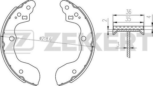 Zekkert BK-4112 - Kit ganasce freno autozon.pro