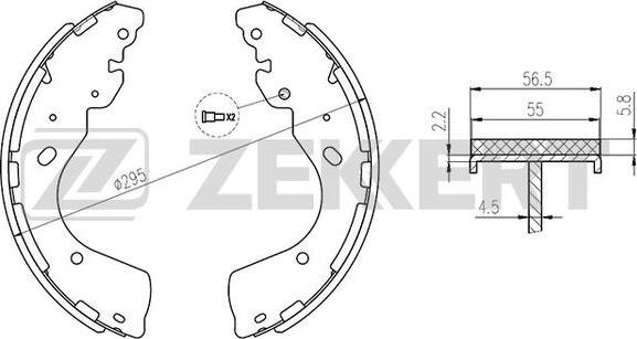 Zekkert BK-4184 - Kit ganasce freno autozon.pro