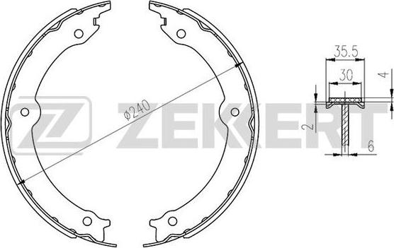 Zekkert BK-4181 - Kit ganasce freno autozon.pro