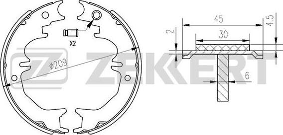 Zekkert BK-4183 - Kit ganasce freno autozon.pro