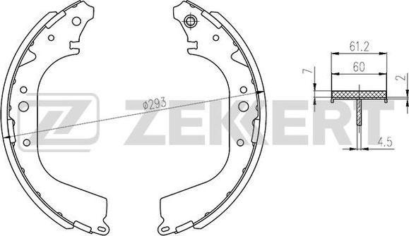 Zekkert BK-4182 - Kit ganasce freno autozon.pro