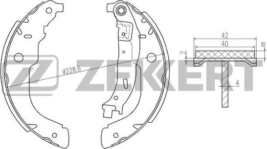 Zekkert BK-4139 - Kit ganasce freno autozon.pro