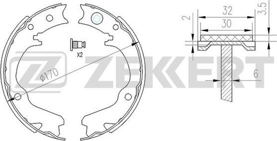 Zekkert BK-4134 - Kit ganasce freno autozon.pro