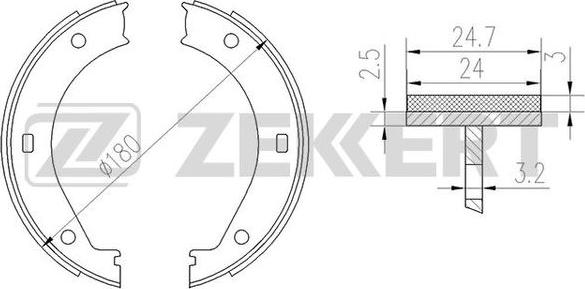 Zekkert BK-4135 - Kit ganasce freno autozon.pro