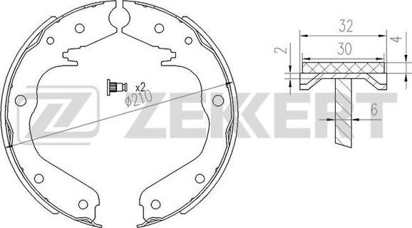 Zekkert BK-4131 - Kit ganasce freno autozon.pro