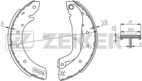 Zekkert BK-4133 - Kit ganasce freno autozon.pro