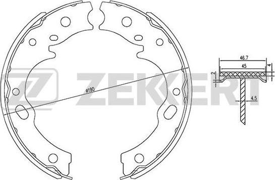 Zekkert BK-4137 - Kit ganasce freno autozon.pro