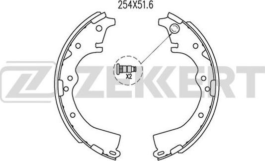 Zekkert BK-4120 - Kit ganasce freno autozon.pro