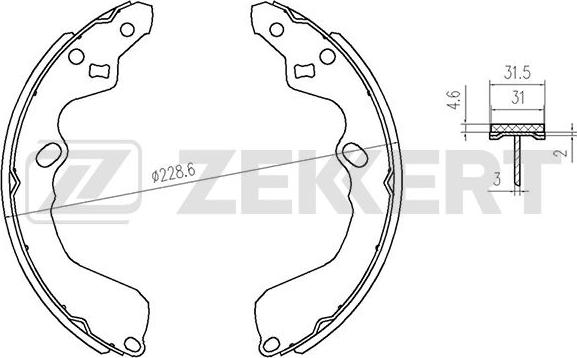 Zekkert BK-4127 - Kit ganasce freno autozon.pro