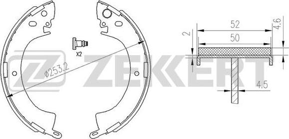 Zekkert BK-4174 - Kit ganasce freno autozon.pro