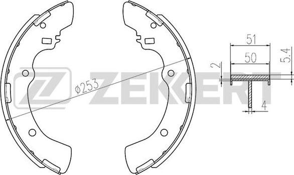 Zekkert BK-4175 - Kit ganasce freno autozon.pro