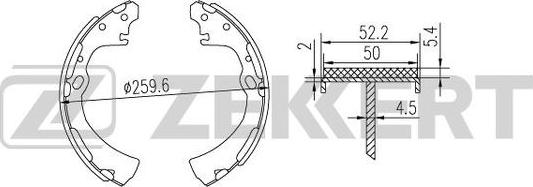 Zekkert BK-4170 - Kit ganasce freno autozon.pro