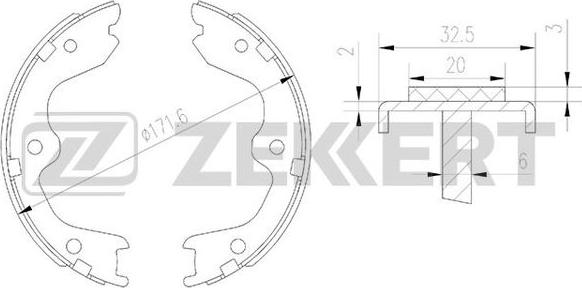 Zekkert BK-4171 - Kit ganasce freno autozon.pro