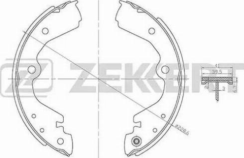 Zekkert BK-4178 - Kit ganasce freno autozon.pro