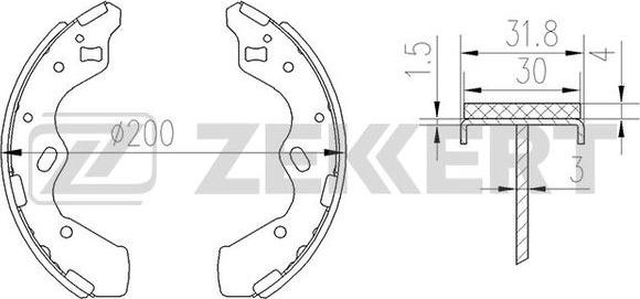 Zekkert BK-4172 - Kit ganasce freno autozon.pro