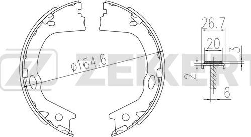 Zekkert BK-4345 - Kit ganasce freno autozon.pro