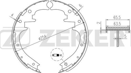 Zekkert BK-4346 - Kit ganasce freno autozon.pro