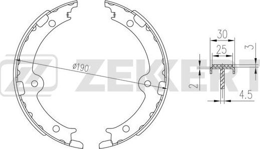 Zekkert BK-4347 - Kit ganasce freno autozon.pro