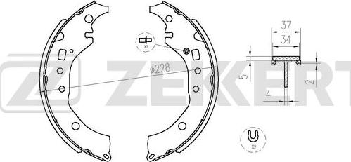 Zekkert BK-4356 - Kit ganasce freno autozon.pro