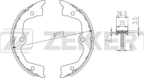 Zekkert BK-4350 - Kit ganasce freno autozon.pro