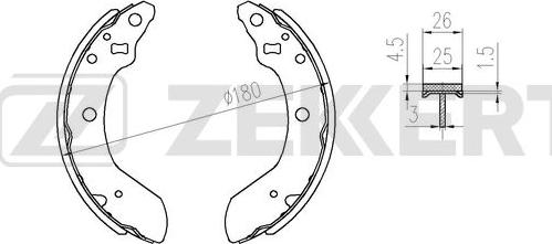 Zekkert BK-4358 - Kit ganasce freno autozon.pro