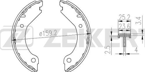 Zekkert BK-4369 - Kit ganasce freno autozon.pro