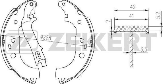 Zekkert BK-4304 - Kit ganasce freno autozon.pro