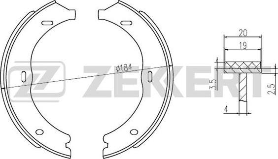 Zekkert BK-4305 - Kit ganasce freno autozon.pro