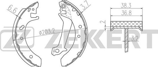 Zekkert BK-4319 - Kit ganasce freno autozon.pro