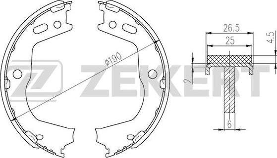 Zekkert BK-4310 - Kit ganasce freno autozon.pro