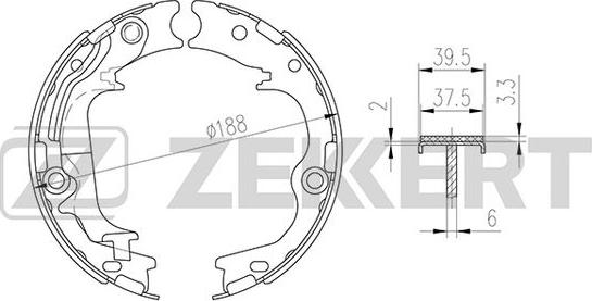 Zekkert BK-4313 - Kit ganasce freno autozon.pro