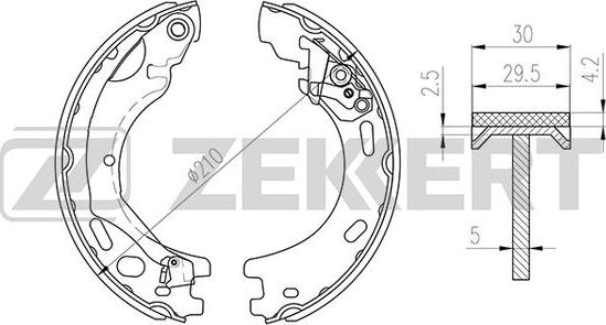 Zekkert BK-4312 - Kit ganasce freno autozon.pro