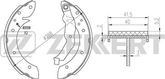 Zekkert BK-4317 - Kit ganasce freno autozon.pro